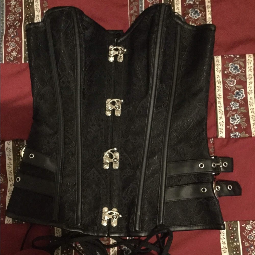 black goth corset